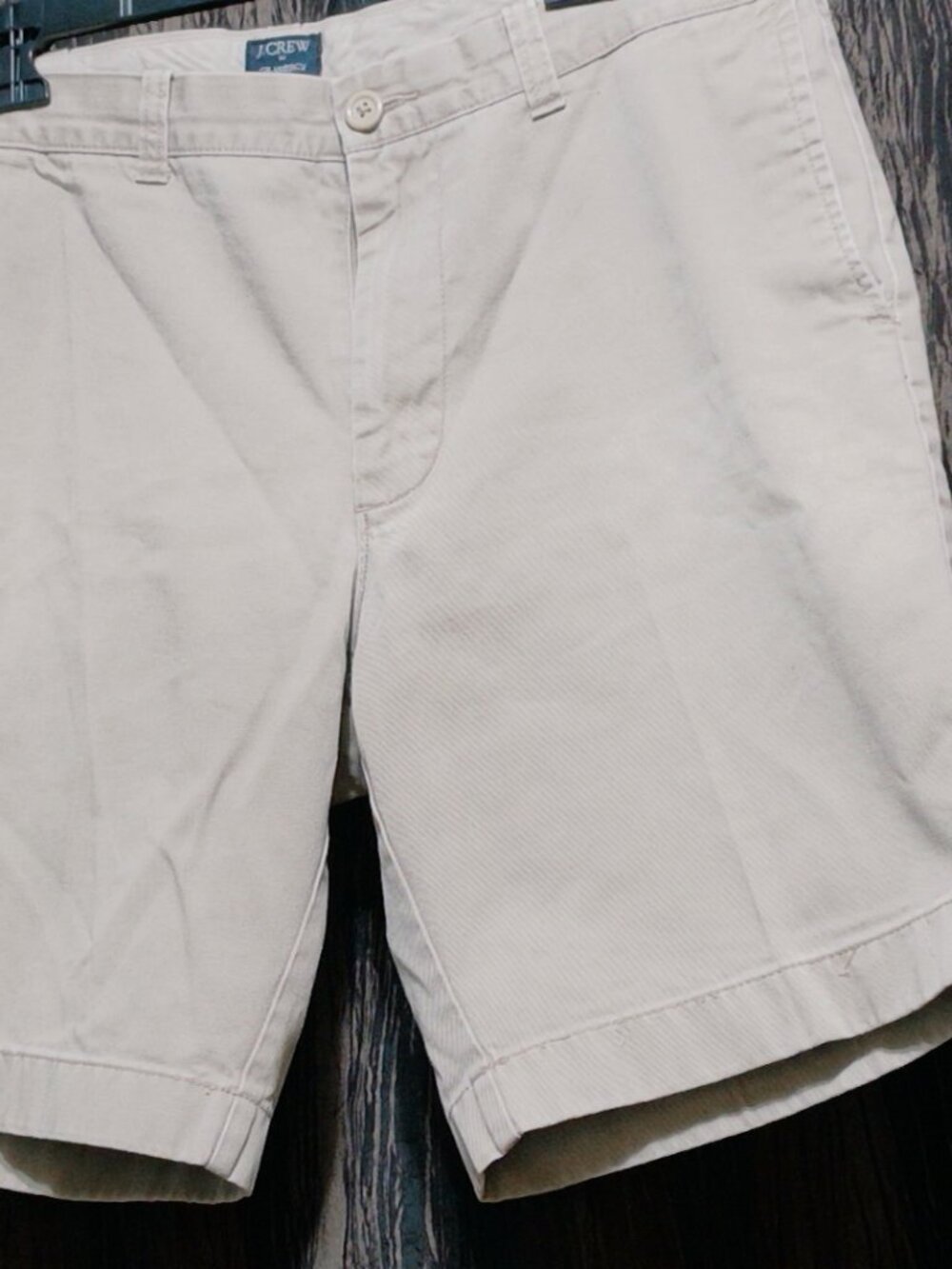 J.Crew beige chino shorts in size 34